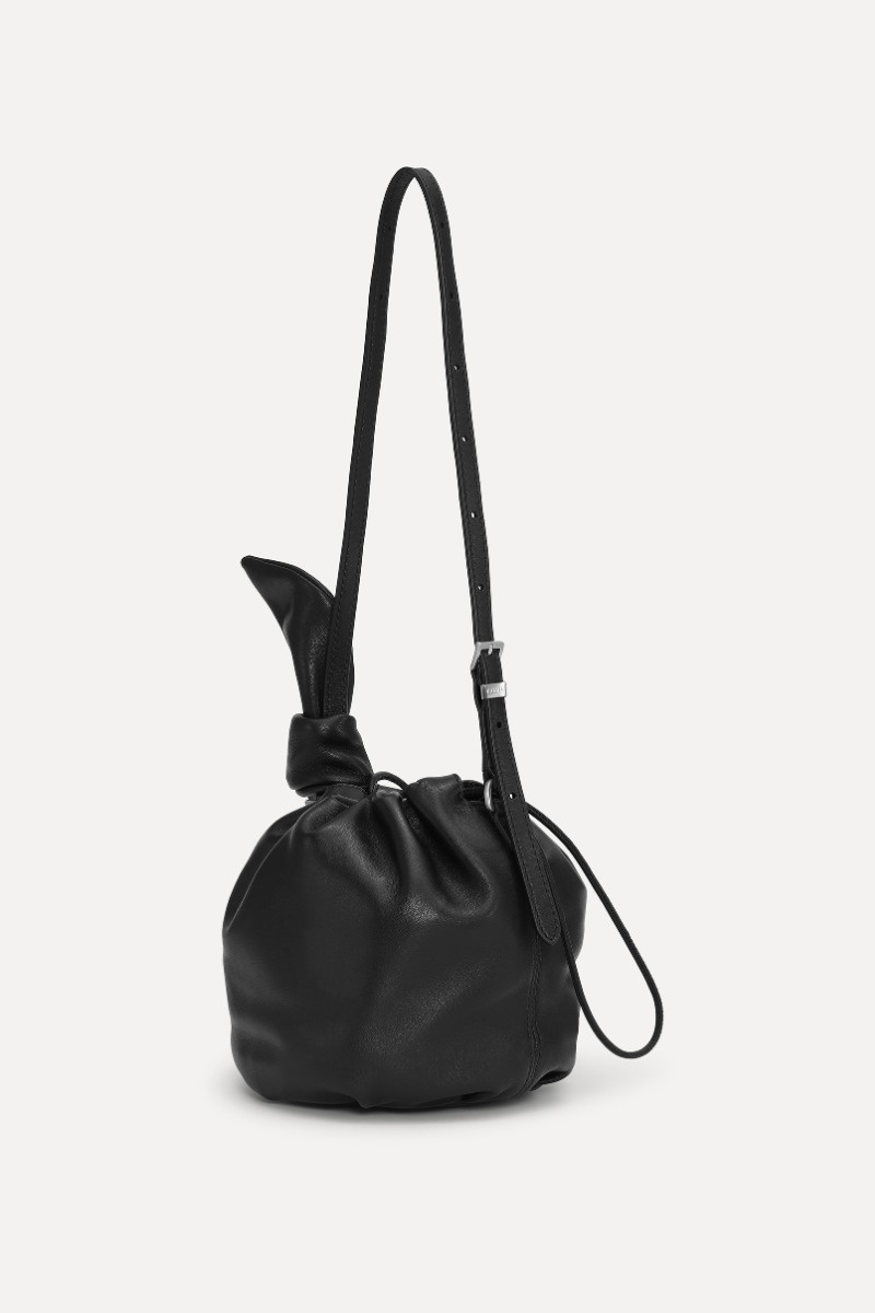 ROTATE Leather bon bon bag Black