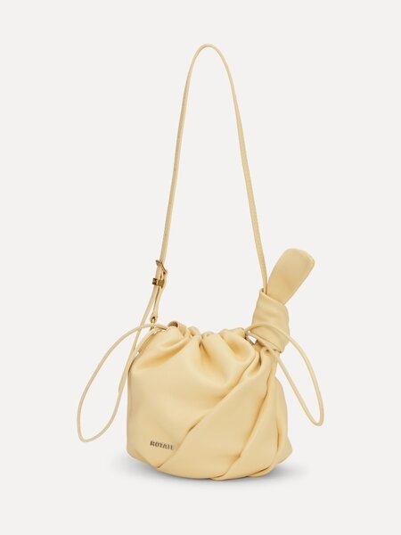 ROTATE Leather bon bon bag Italian straw