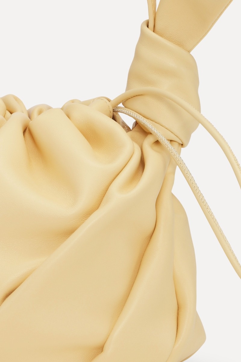 ROTATE Leather bon bon bag Italian straw