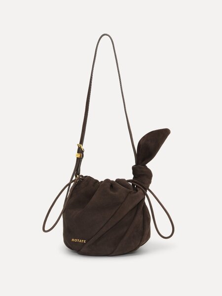 ROTATE Suede bon bon bag Chocolate torte