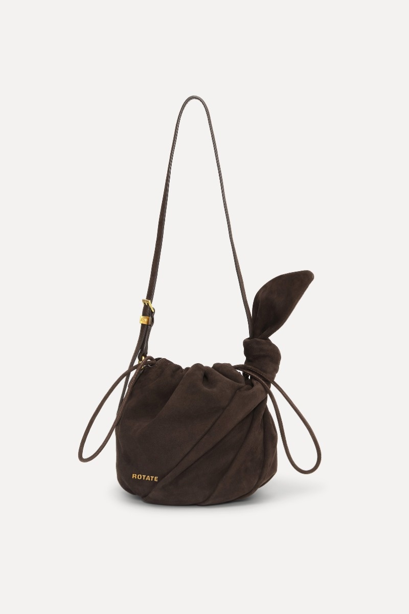 ROTATE Suede bon bon bag Chocolate torte