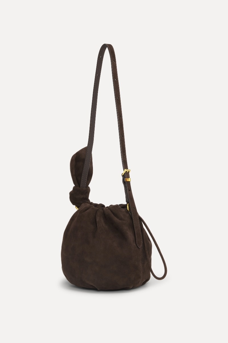 ROTATE Suede bon bon bag Chocolate torte