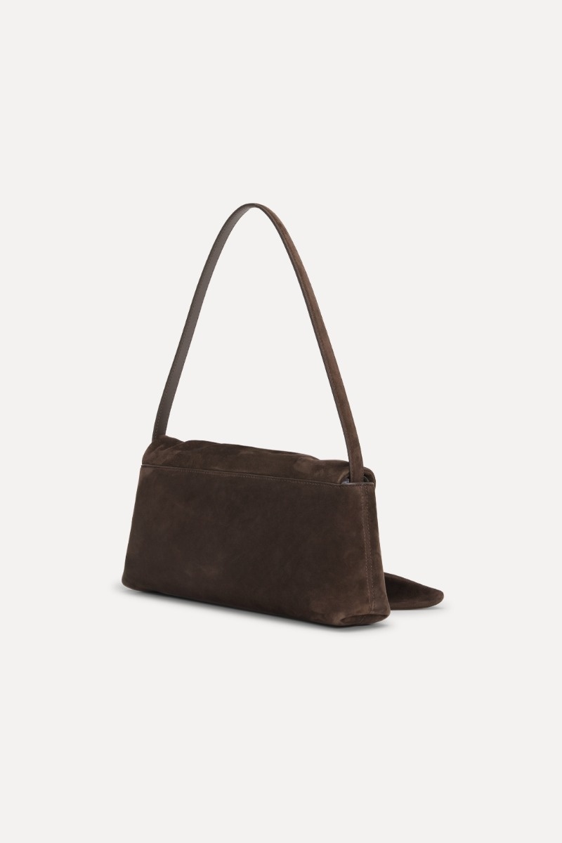 ROTATE Suede knot scarf bag Chocolate torte