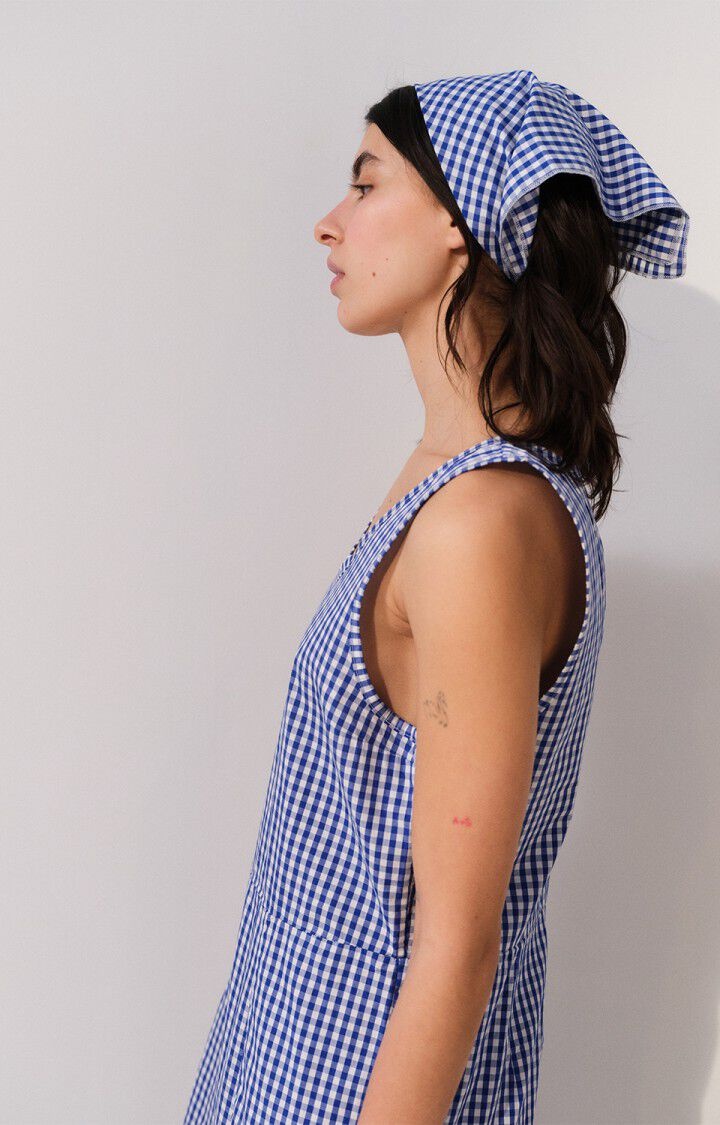 American Vintage EKI12A Jumpsuit Vichy bleu