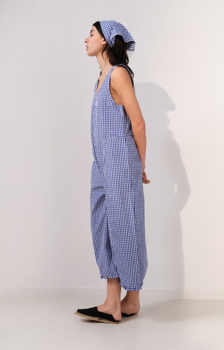 American Vintage EKI12A Jumpsuit Vichy bleu