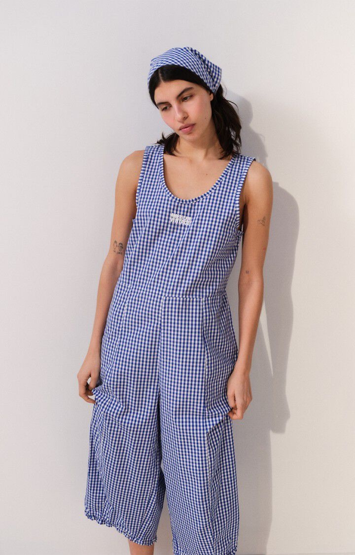 American Vintage EKI12A Jumpsuit Vichy bleu