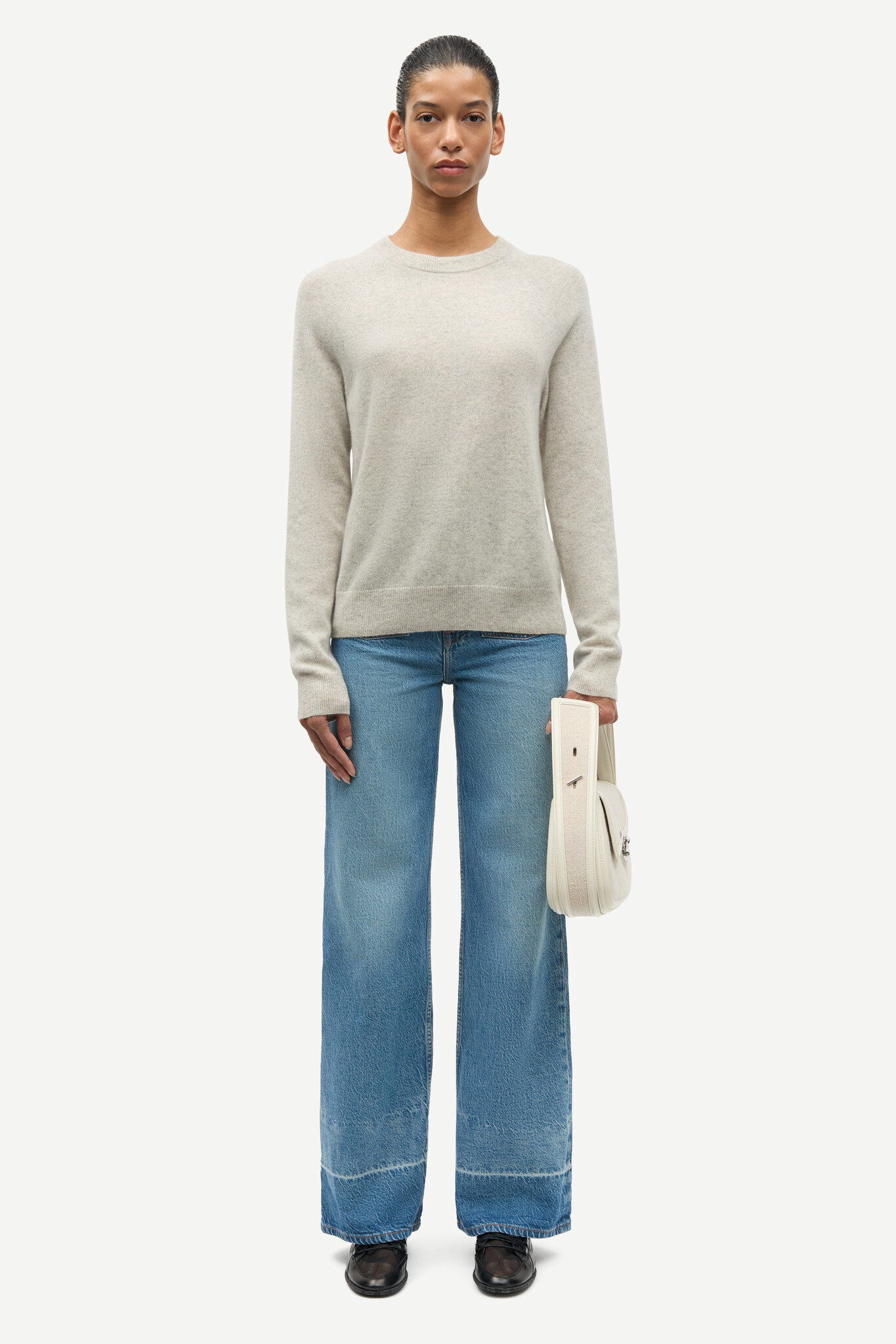 Samsoe Samsoe Boston O-neck Overcast mel