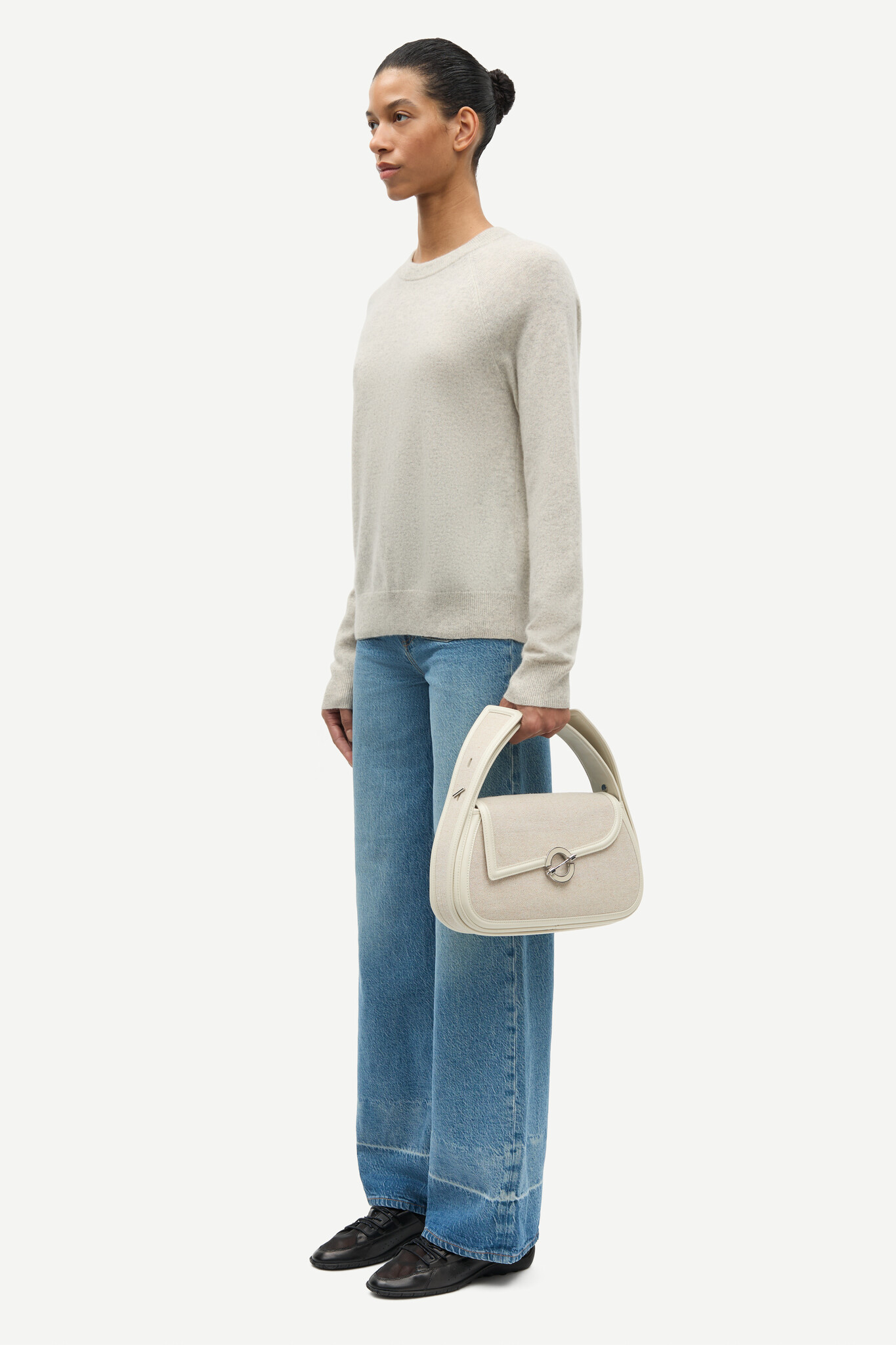 Samsoe Samsoe Boston O-neck Overcast mel