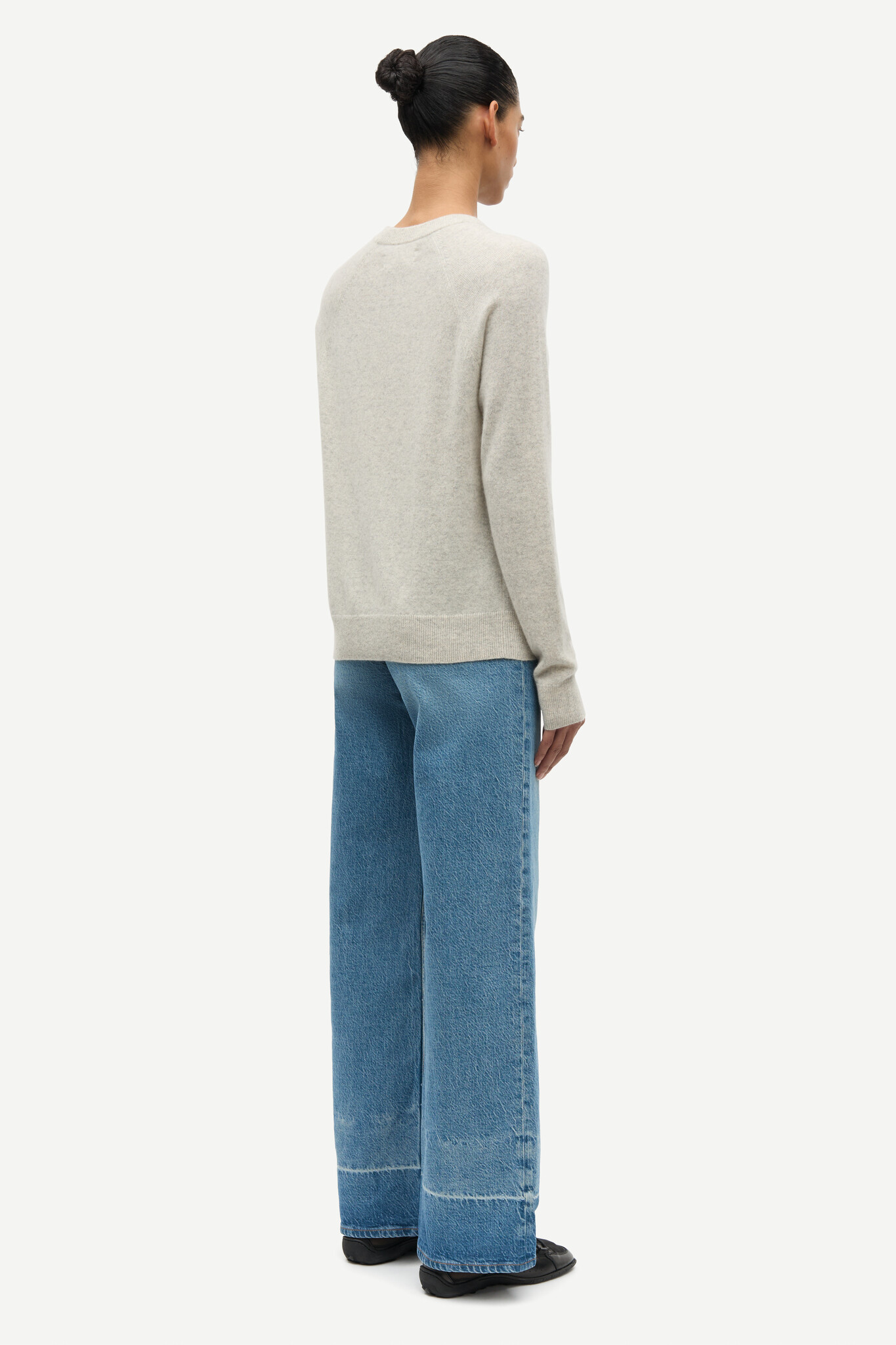 Samsoe Samsoe Boston O-neck Overcast mel