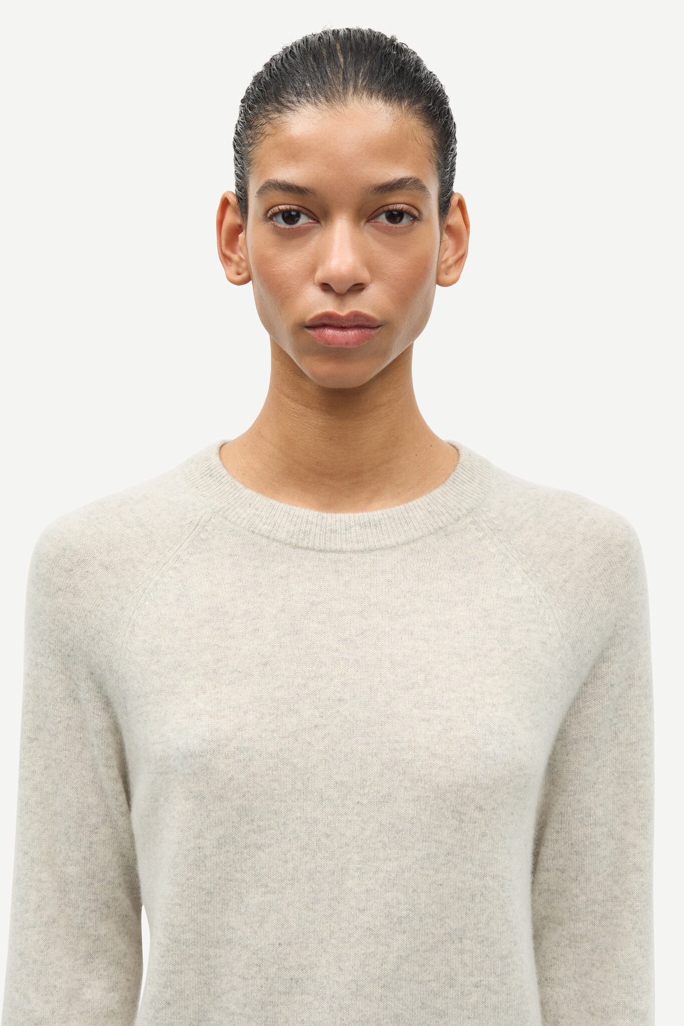 Samsoe Samsoe Boston O-neck Overcast mel