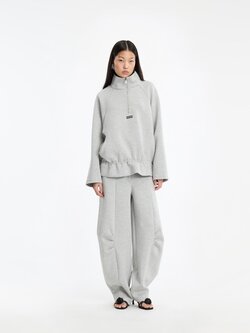 ROTATE Scuba cargo pants Light grey melange