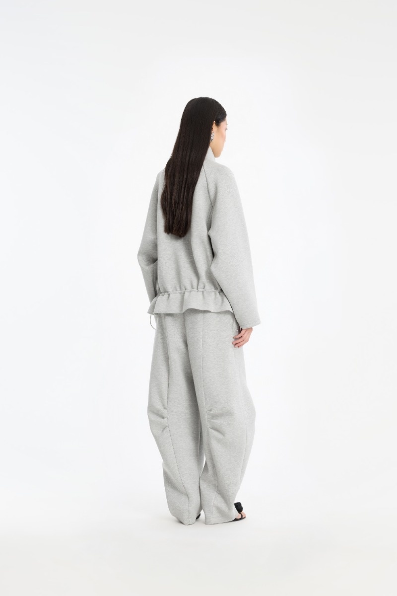 ROTATE Scuba cargo pants Light grey melange
