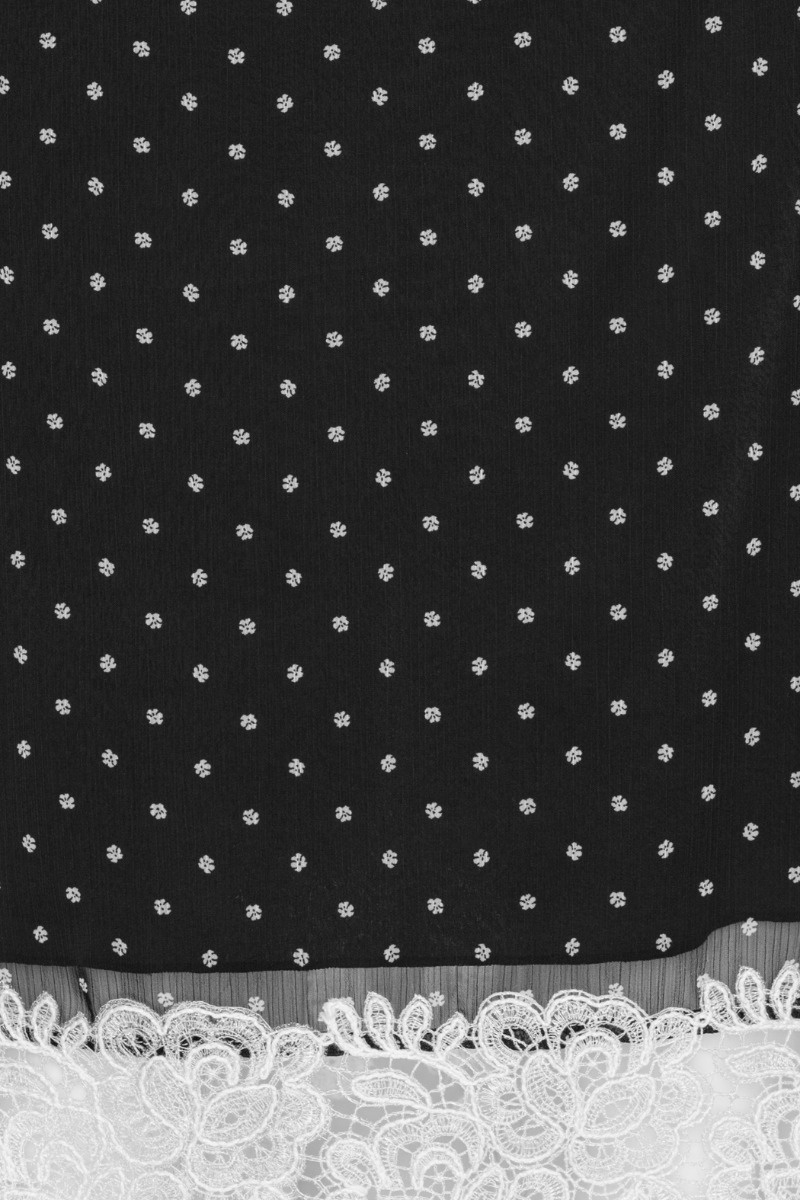 ROTATE Laceband pencilskirt Black