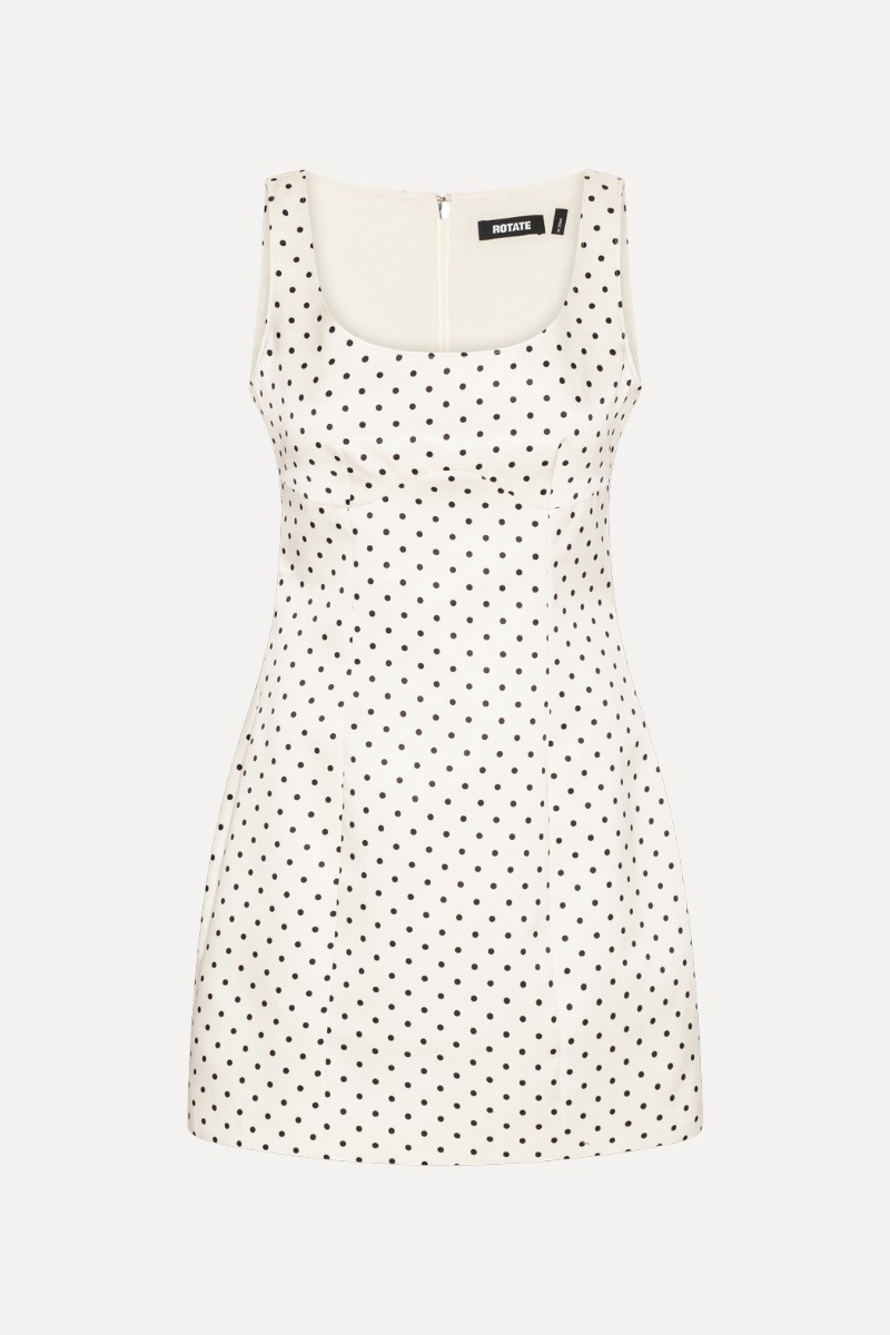 ROTATE Polka dot mini dress Dot aop