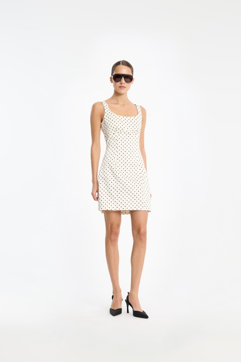 ROTATE Polka dot mini dress Dot aop