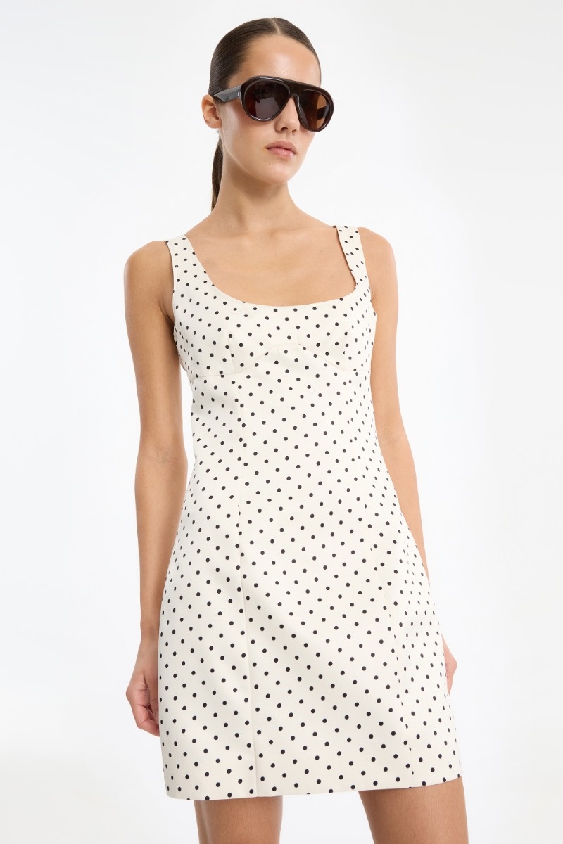 ROTATE Polka dot mini dress Dot aop
