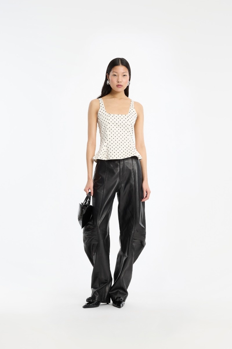 ROTATE Polka dot sleeveless top Dot aop
