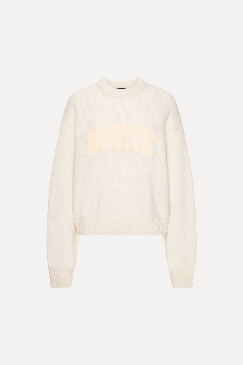 ROTATE Crewneck sweater Egret