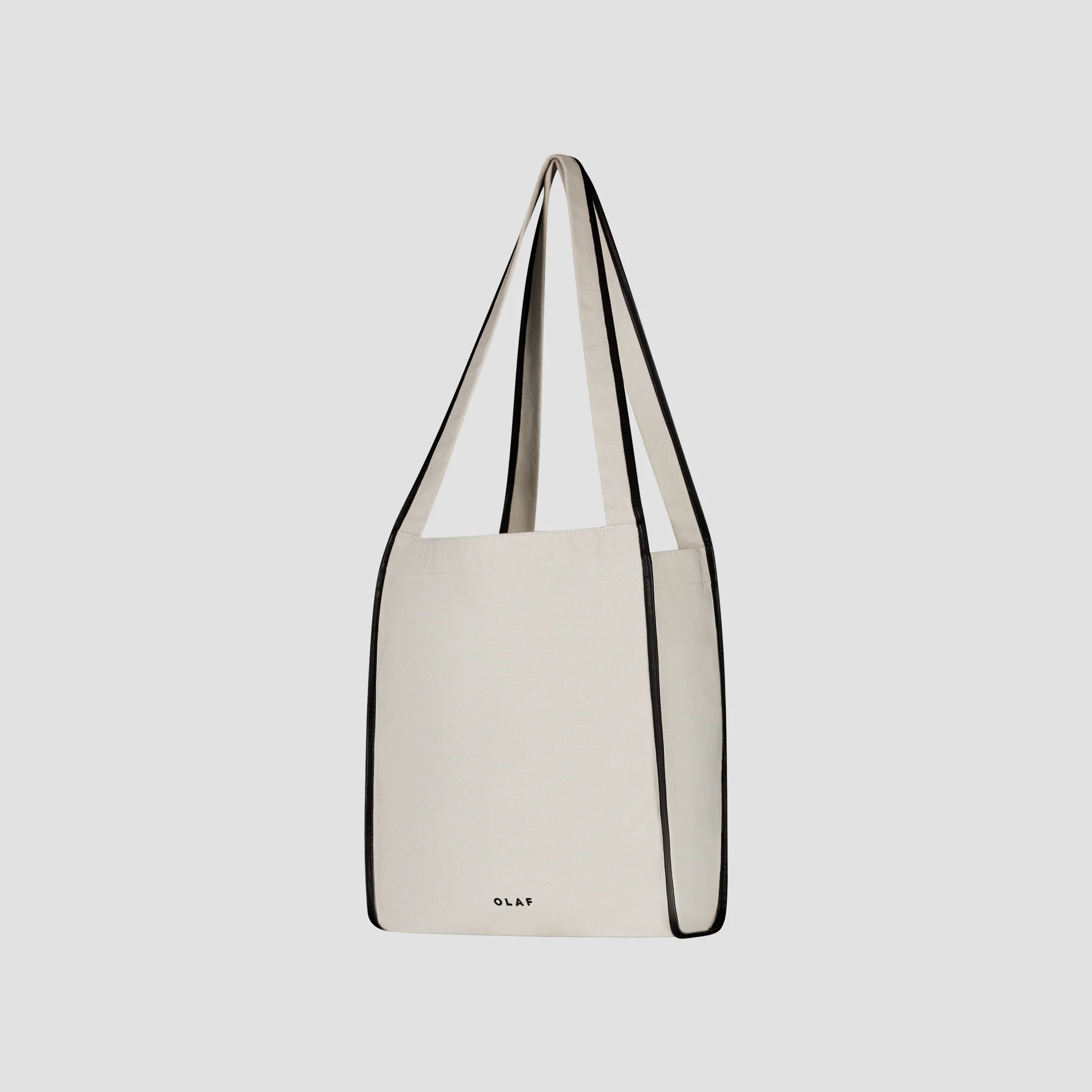 OLAF Contrast binding canvas bag Off white