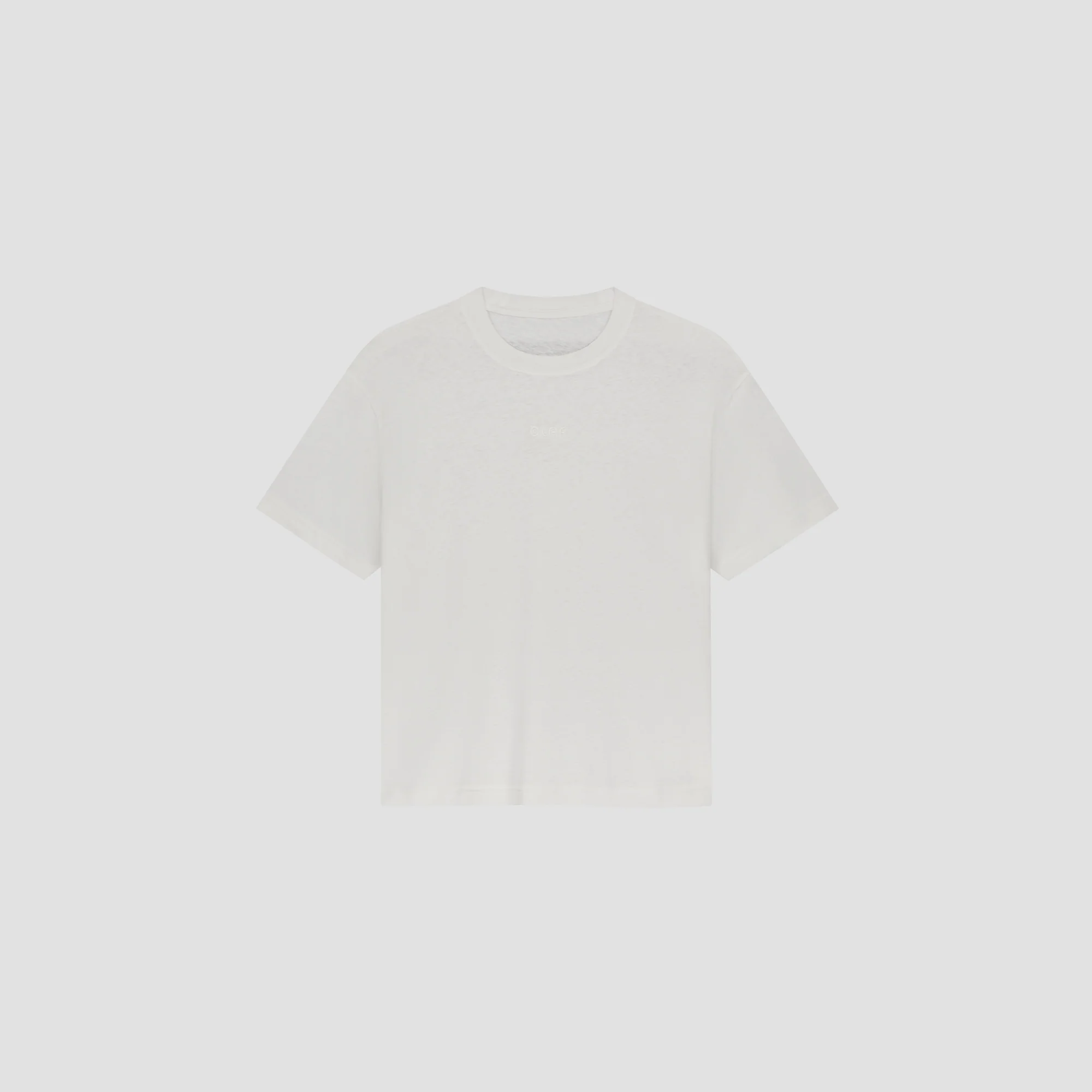 OLAF Retro logo linen boxy tee Off white