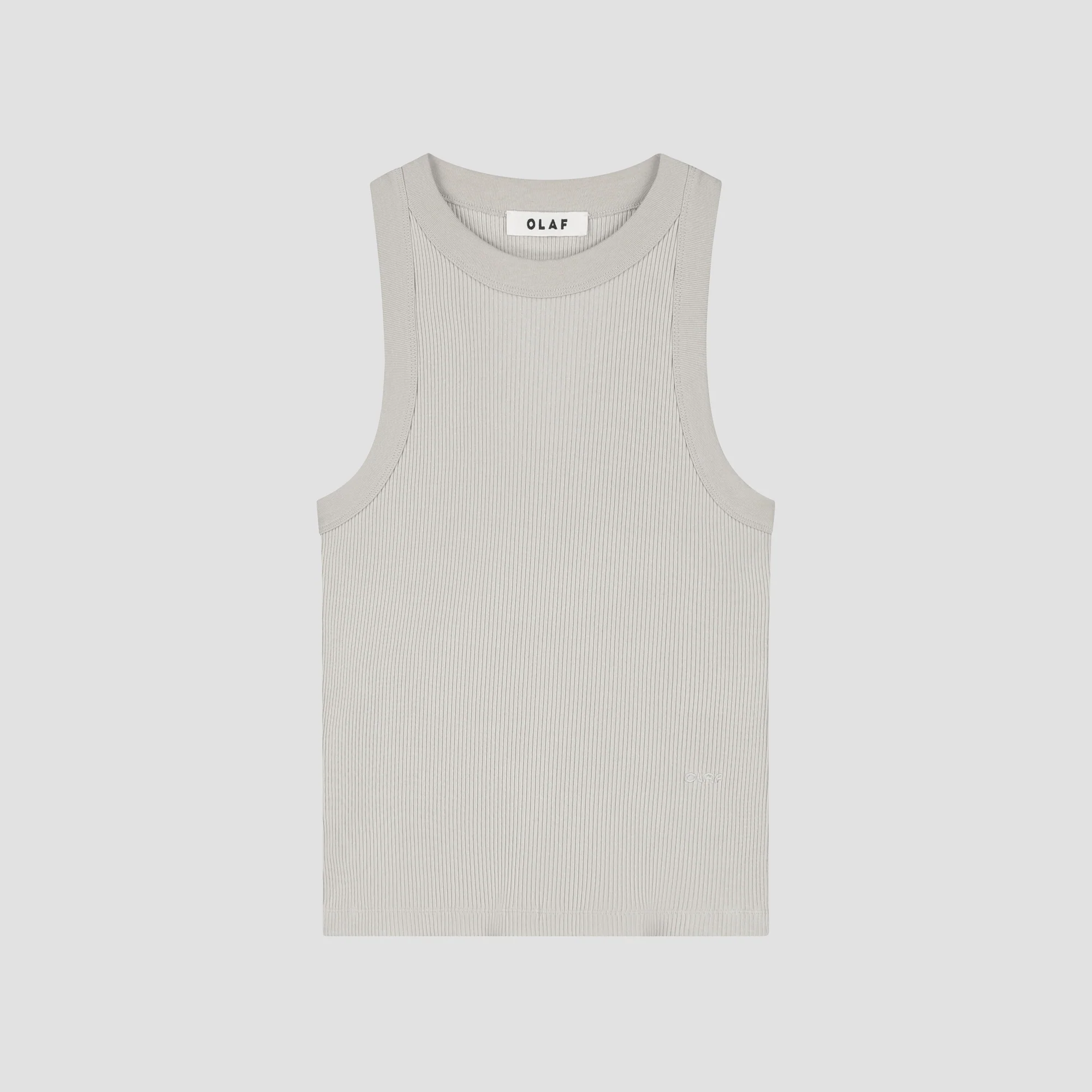 OLAF Retro logo rib tank top Cement
