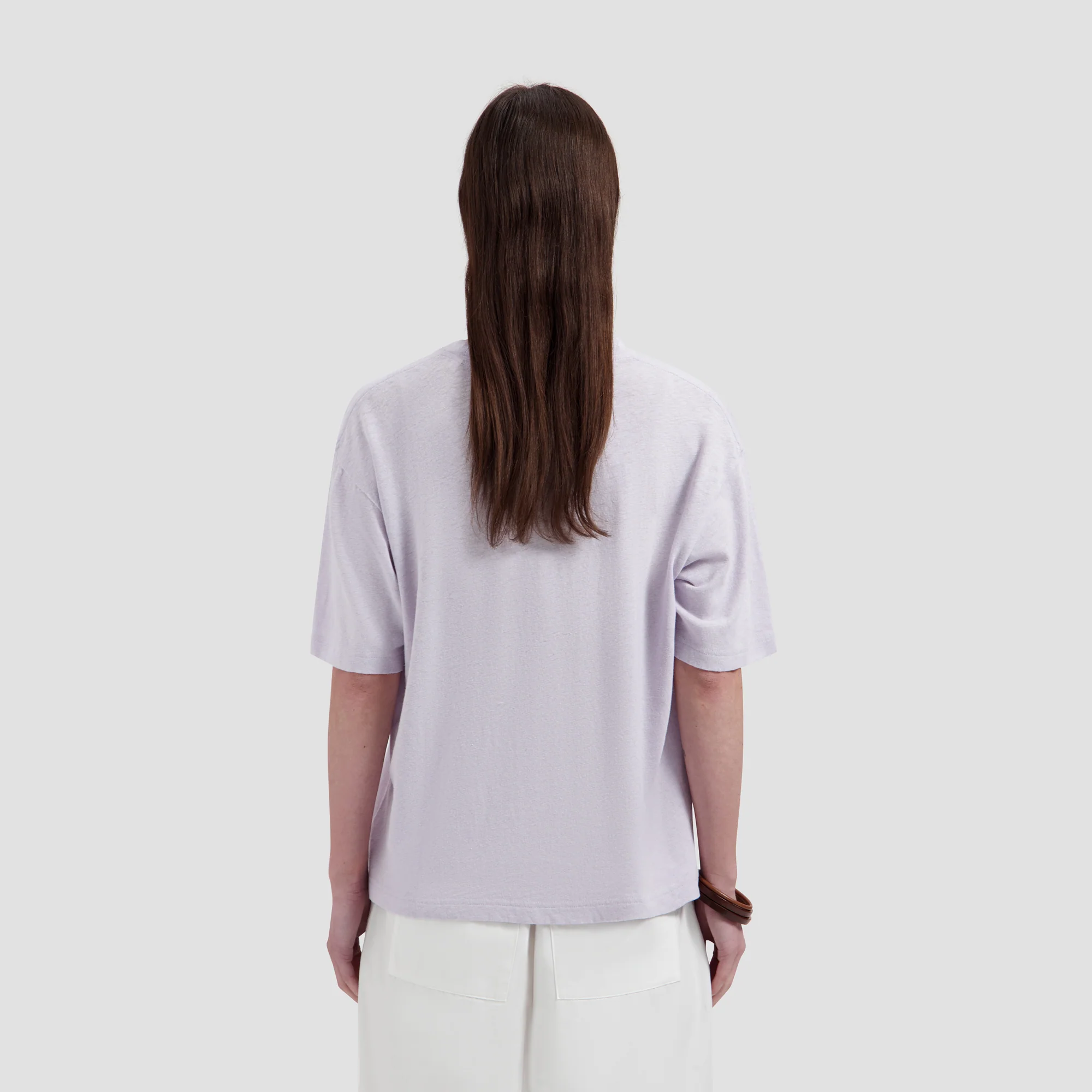OLAF Retro logo linen boxy tee Purple