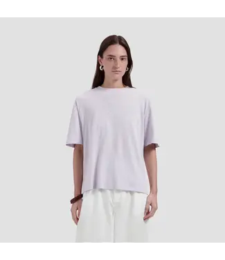 OLAF Retro logo linen boxy tee Purple