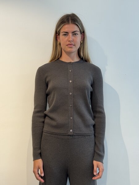 Lisa Yang Abeena cardigan Deep walnut