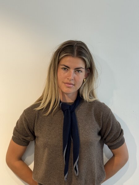 Lisa Yang Chelsea scarf Navy/Graphite