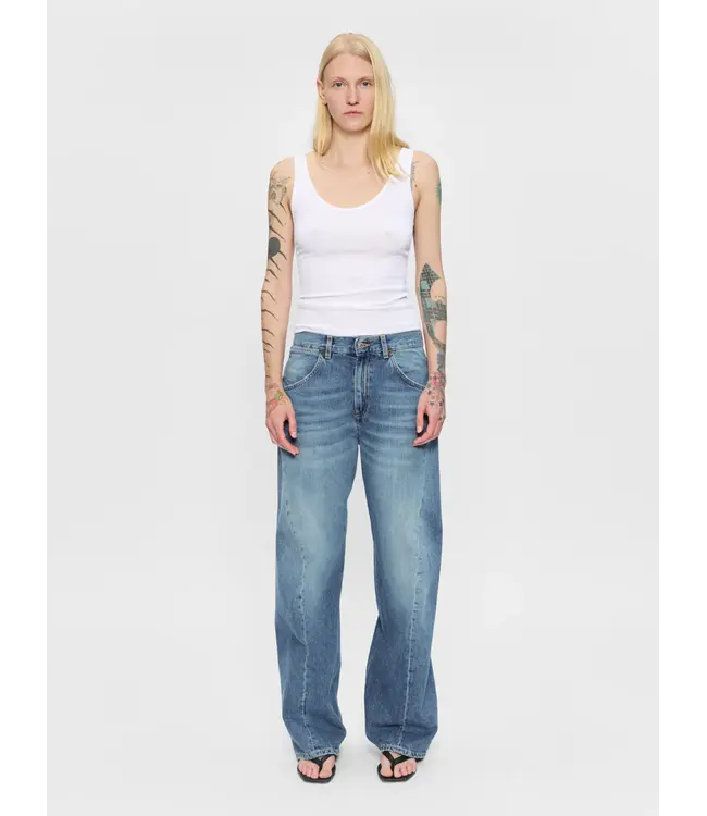 6397 Big twisted seam  Soft mid blue