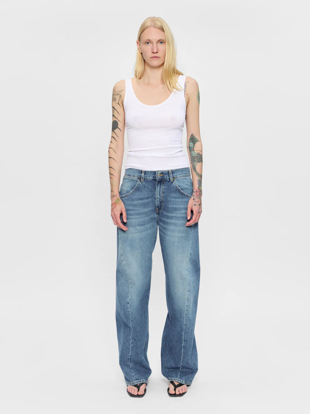 6397 Big twisted seam  Soft mid blue