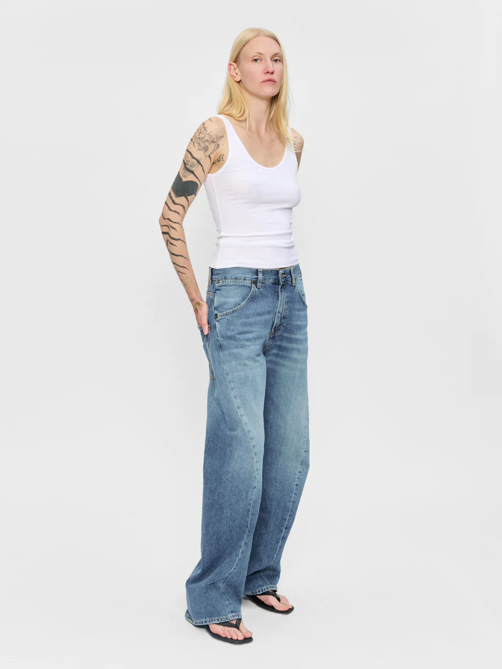 6397 Big twisted seam  Soft mid blue
