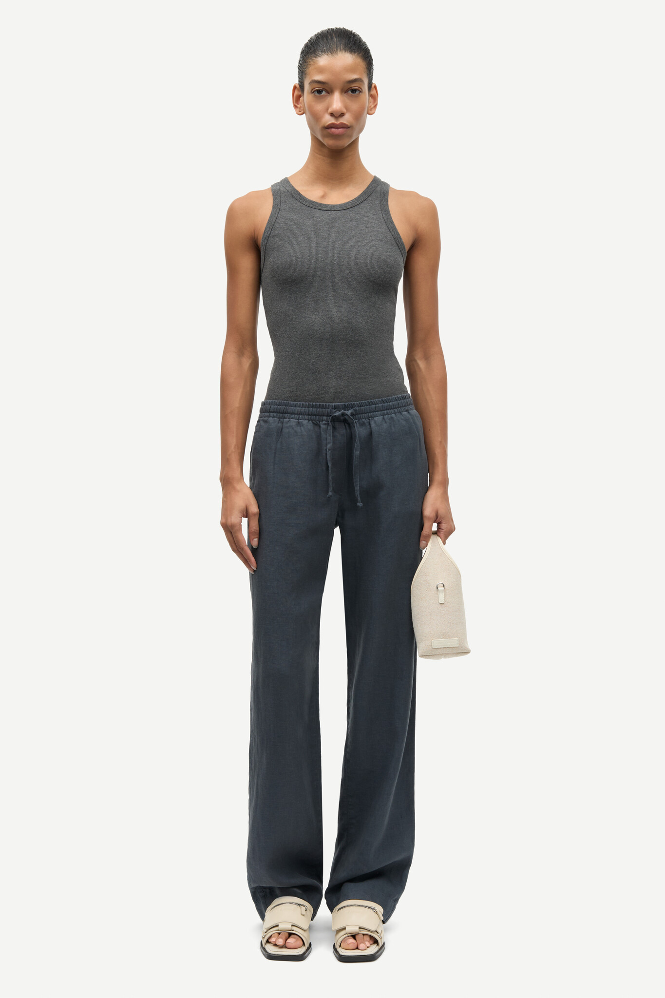 Samsoe Samsoe Sahoys string trousers Ombre blue