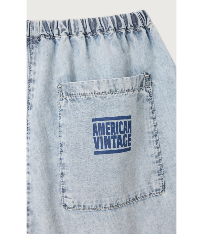 American Vintage PAY09 shorts Blue snow