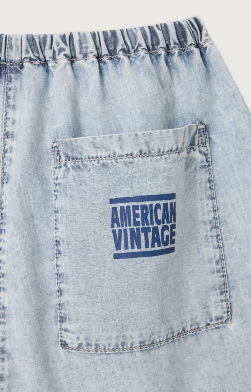 American Vintage PAY09 shorts Blue snow