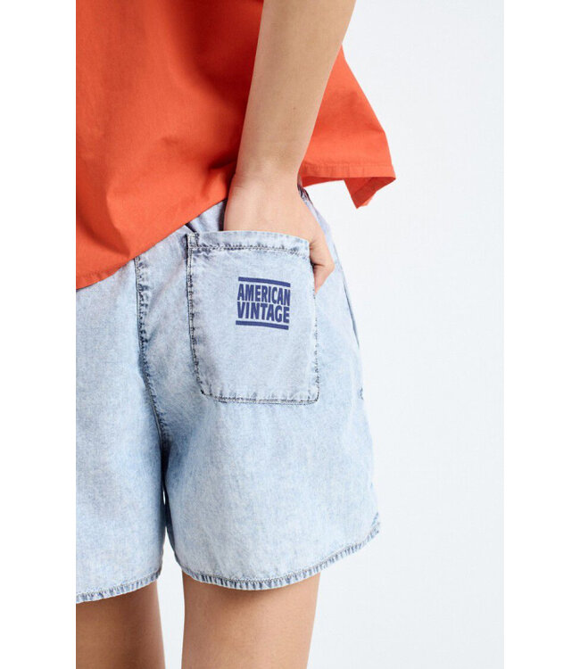 American Vintage PAY09 shorts Blue snow