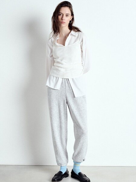 American Vintage EVO05A jogger Gris clair chine