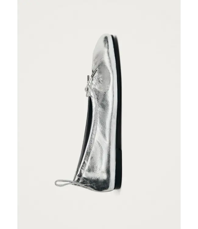 Alohas Rosalind Shimmer silver leather ballet flats