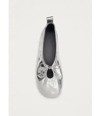 Alohas Rosalind Shimmer silver leather ballet flats