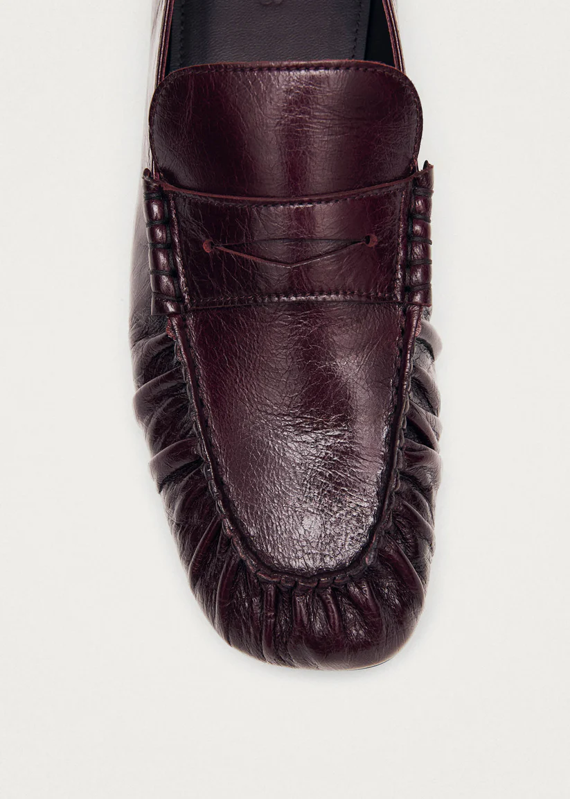Alohas Aven Rift burgundy leather loafers