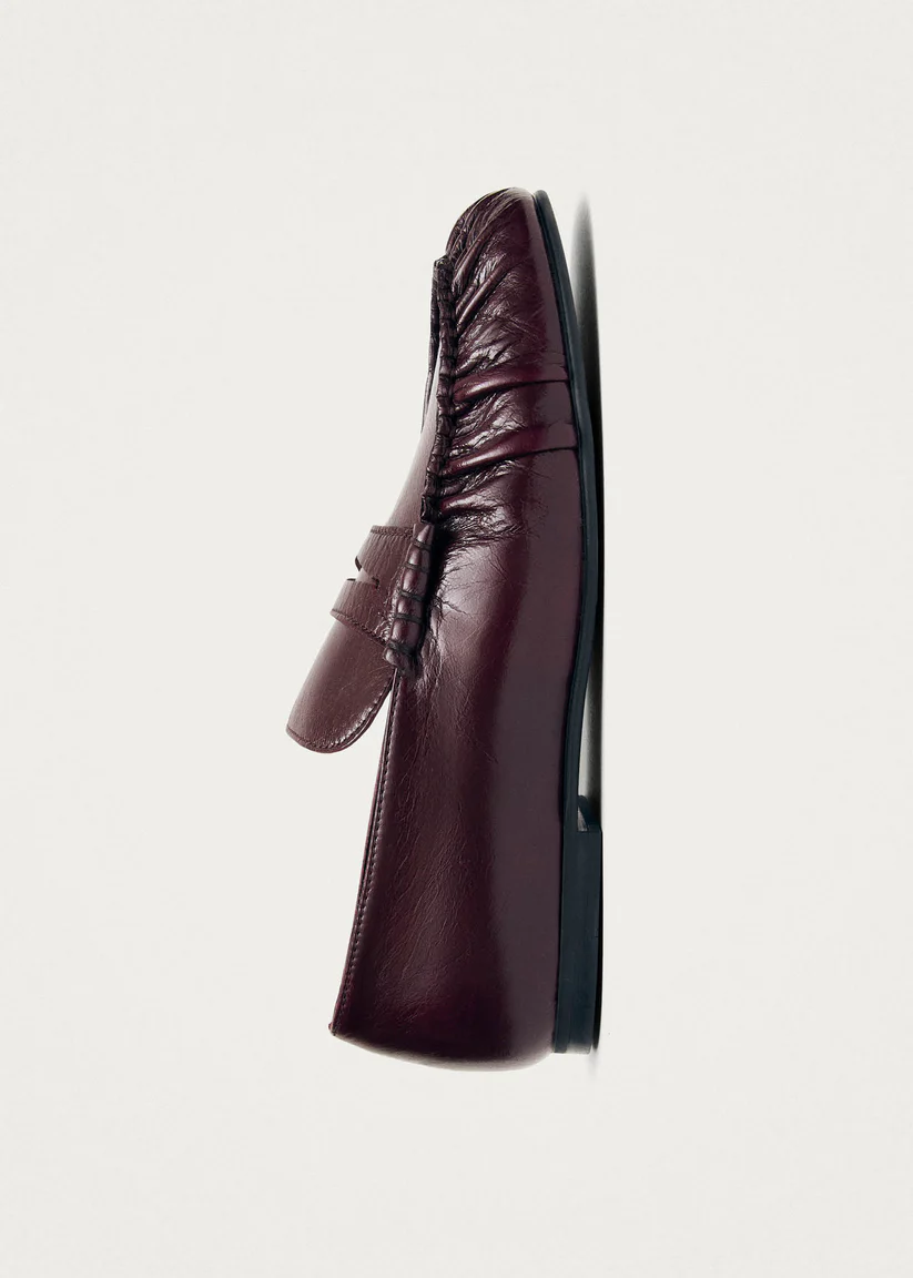 Alohas Aven Rift burgundy leather loafers