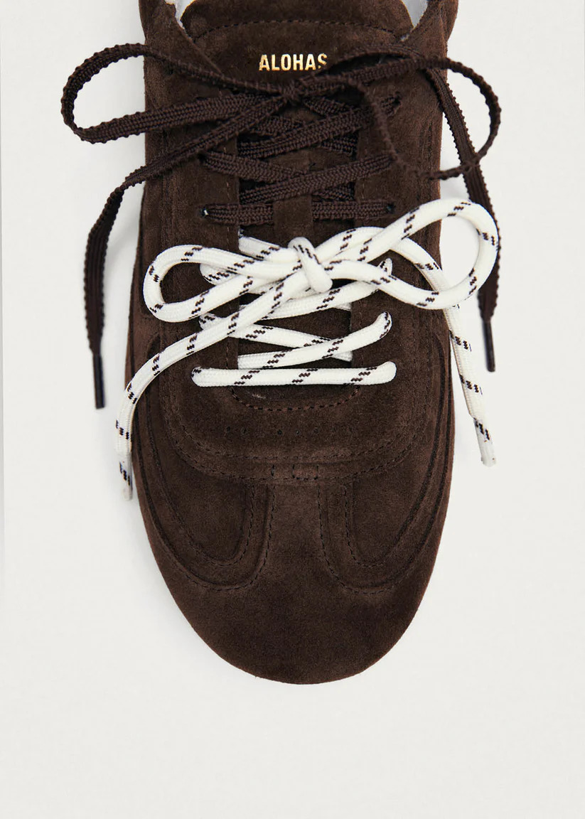 Alohas Tb.24 Suede chocolate brown leather sneakers