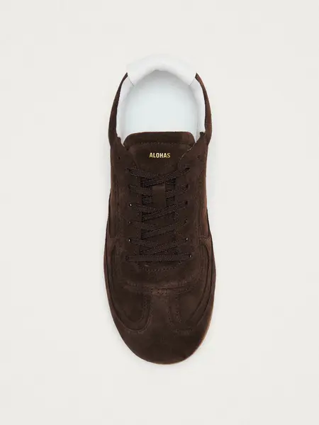 Alohas Tb.24 Suede chocolate brown leather sneakers