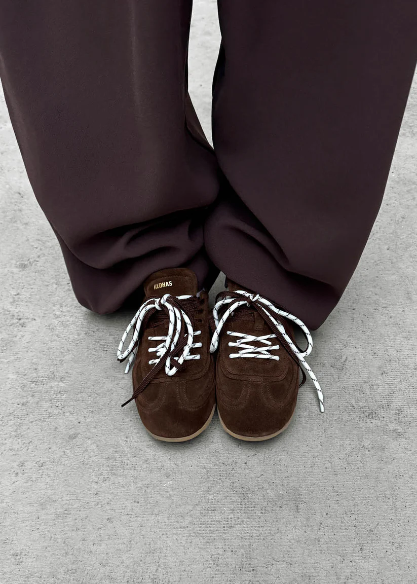Alohas Tb.24 Suede chocolate brown leather sneakers