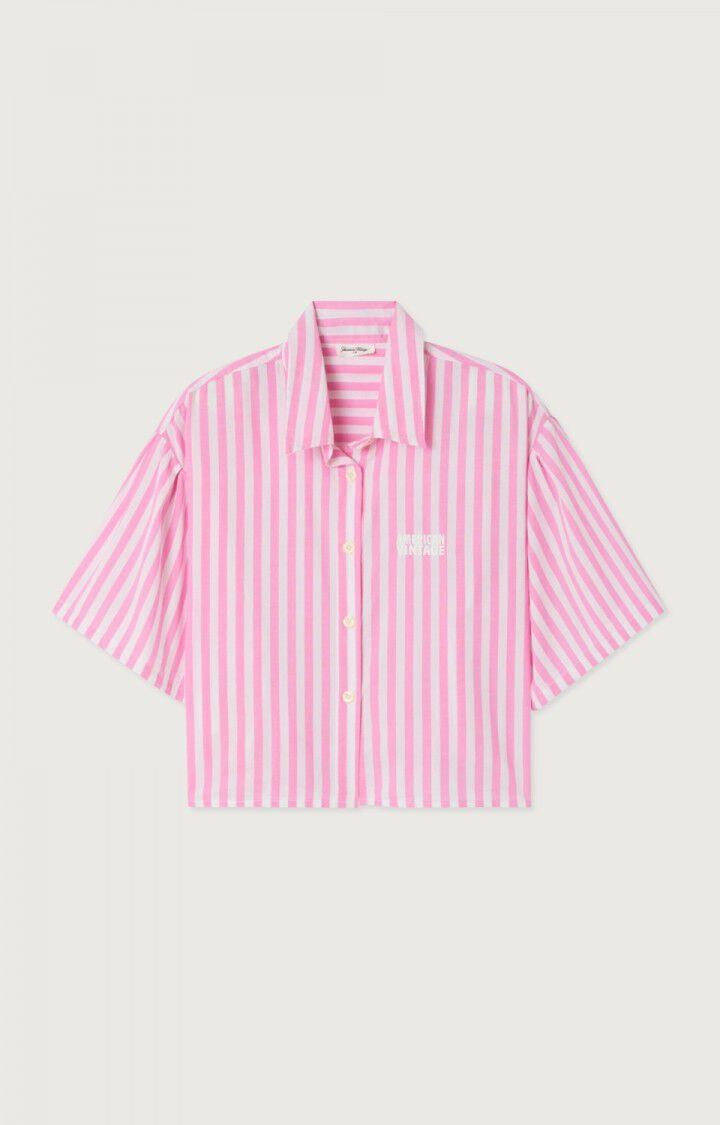 American Vintage VEX06A shirt Rayures rose