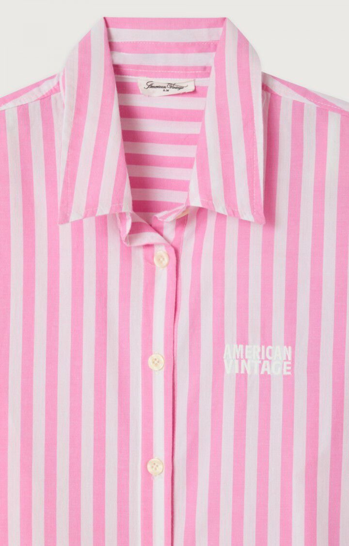 American Vintage VEX06A shirt Rayures rose