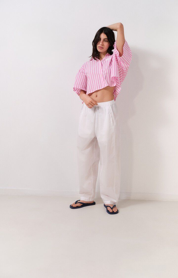 American Vintage VEX06A shirt Rayures rose