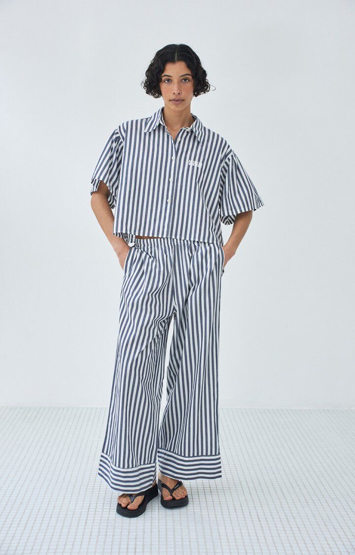 American Vintage VEX06A shirt Rayures encre