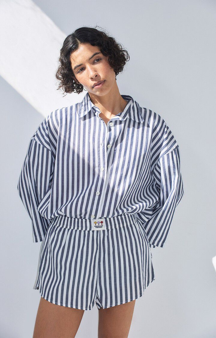 American Vintage VEX09A short Rayures encre