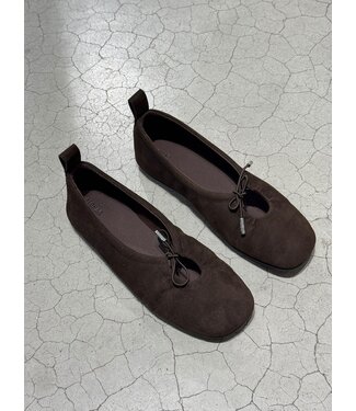 Alohas Rosalind Recycled brown leather ballet flats